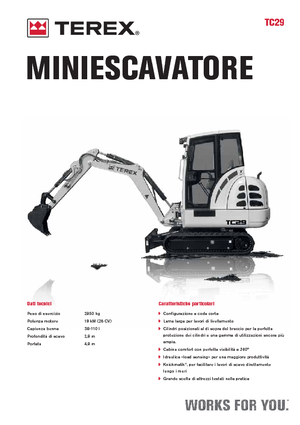 Мини екскаватори Terex TC 29