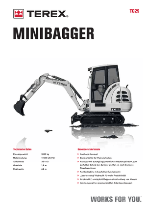 Мини екскаватори Terex TC 29