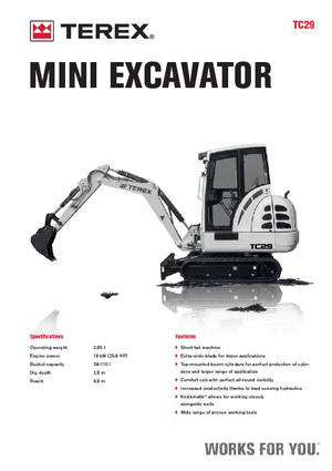 Мини екскаватори Terex TC 29