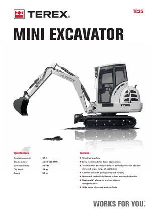 Мини екскаватори Terex TC 35