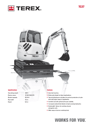 Мини екскаватори Terex TC 37