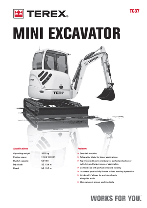 Мини екскаватори Terex TC 37
