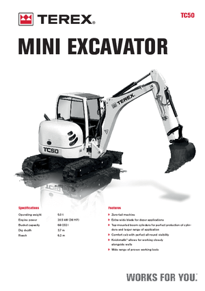 Мини екскаватори Terex TC 50