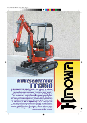 Мини екскаватори Hinowa TT 1350