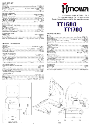 Мини екскаватори Hinowa TT 1600