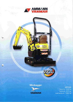Мини екскаватори Yanmar VIO 10-2 A