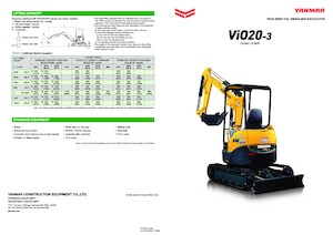 Мини екскаватори Yanmar VIO 20