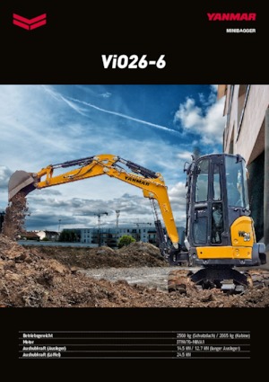 Мини екскаватори Yanmar VIO 26-6 PR