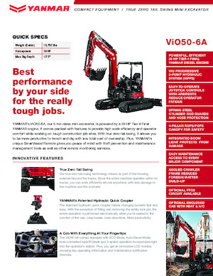 Мини екскаватори Yanmar ViO50-6A