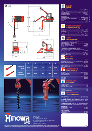Мини екскаватори Hinowa VT 3000