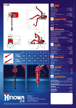 Мини екскаватори Hinowa VT 4000