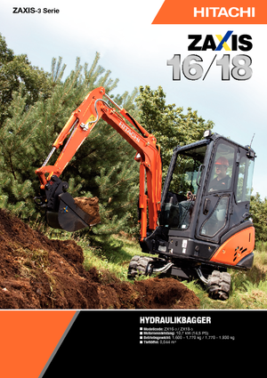 Мини екскаватори Hitachi ZX 18-3