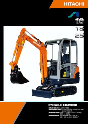 Мини екскаватори Hitachi ZX 18