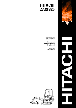 Мини екскаватори Hitachi ZX 25