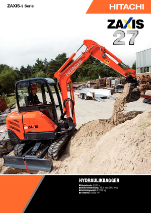 Мини екскаватори Hitachi ZX 27-3