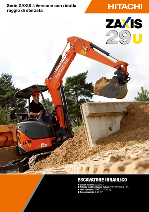 Мини екскаватори Hitachi ZX 29 U 3
