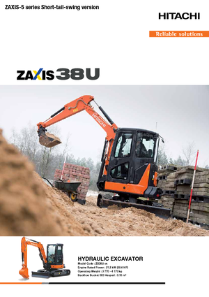 Мини екскаватори Hitachi ZX38U-5A