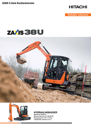 Мини екскаватори Hitachi ZX38U-5A