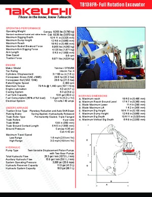 Мини екскаватори Takeuchi TB 138 FR
