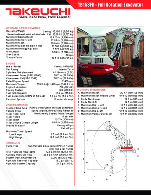 Мини екскаватори Takeuchi TB 153 FR