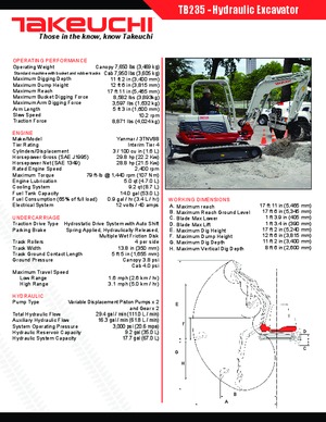 Мини екскаватори Takeuchi TB 235