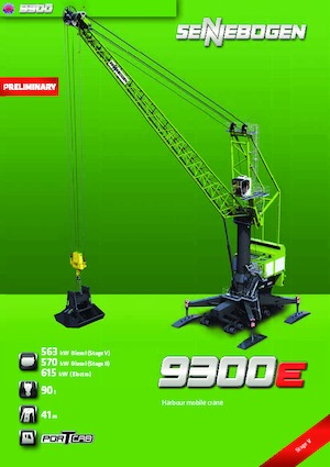 Подвижни кранове - решетъчна стрела Sennebogen 9300e HMC