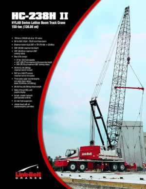 Подвижни кранове - решетъчна стрела Link-Belt HC-238H II