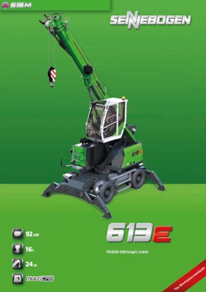 Подвижни кранове - телескопична стрела Sennebogen 613 M