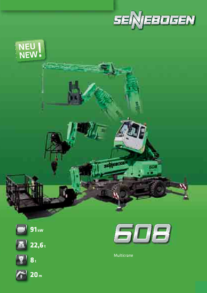 Подвижни кранове - телескопична стрела Sennebogen 608 Multicrane