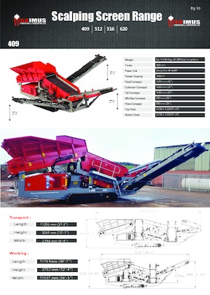 Мобилни скрининг инсталации (заводи) Maximus 409