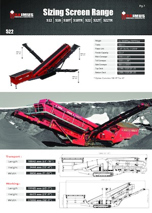 Мобилни скрининг инсталации (заводи) Maximus 522