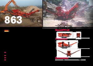 Мобилни скрининг инсталации (заводи) Terex-Finlay 863+