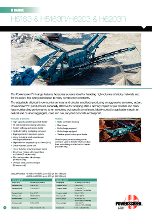 Мобилни скрининг инсталации (заводи) Powerscreen H 5163