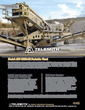 Мобилни скрининг инсталации (заводи) Telsmith JCP 2238-38