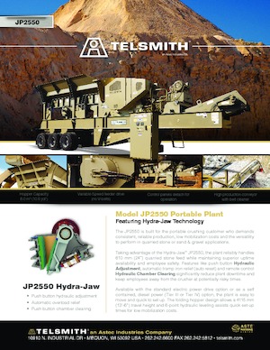 Мобилни скрининг инсталации (заводи) Telsmith JP2550