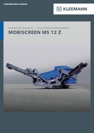 Мобилни скрининг инсталации (заводи) Kleemann MS 12 Z