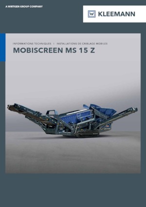 Мобилни скрининг инсталации (заводи) Kleemann MS 15 Z