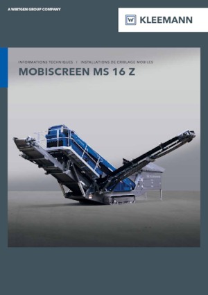 Мобилни скрининг инсталации (заводи) Kleemann MS 16 Z