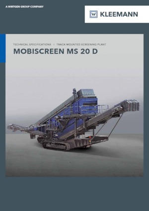Мобилни скрининг инсталации (заводи) Kleemann MS 20 D