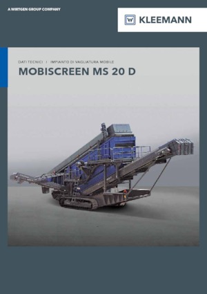 Мобилни скрининг инсталации (заводи) Kleemann MS 20 D