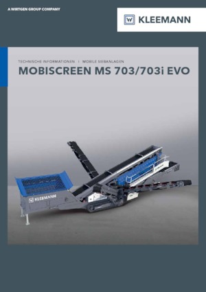 Мобилни скрининг инсталации (заводи) Kleemann MS 703i EVO