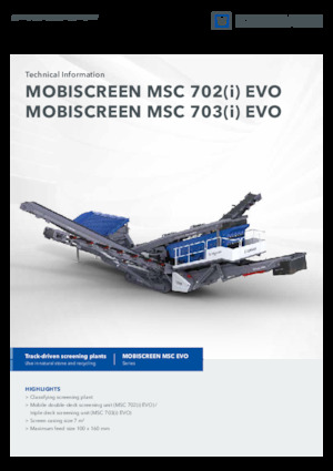 Мобилни скрининг инсталации (заводи) Kleemann MSC 702i EVO