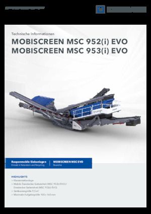 Мобилни скрининг инсталации (заводи) Kleemann MSC 953i EVO