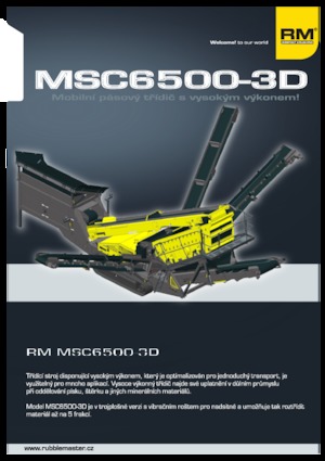 Мобилни скрининг инсталации (заводи) Rubble Master MSC 6500-3D