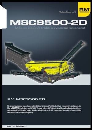 Мобилни скрининг инсталации (заводи) Rubble Master MSC 9500-2D