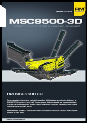 Мобилни скрининг инсталации (заводи) Rubble Master MSC9500-3D