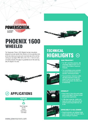 Мобилни пресевни инсталации (заводи) с барабан Powerscreen Phoenix 1600
