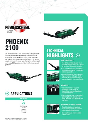 Мобилни пресевни инсталации (заводи) с барабан Powerscreen Phoenix 2100