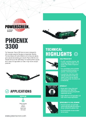 Мобилни пресевни инсталации (заводи) с барабан Powerscreen Phoenix 3300