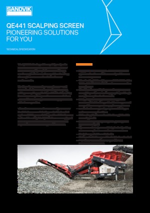 Мобилни скрининг инсталации (заводи) Sandvik QE441